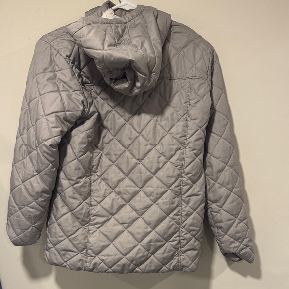 Columbia Cream Fleece-Lined Jacket with Gray Trim - Picture 4 of 5